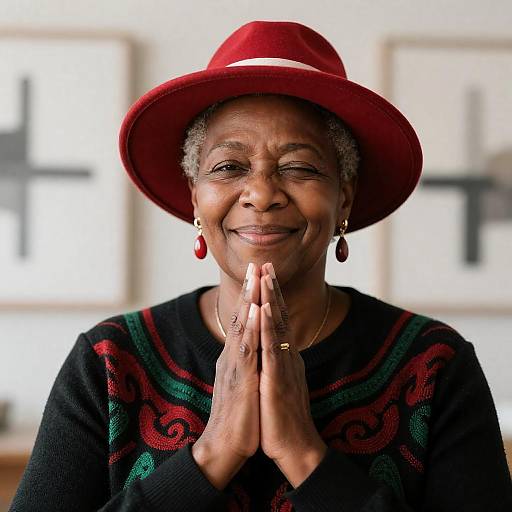 Joyful Portrait of an Older Black Woman