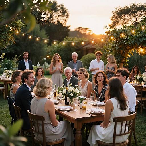 Elegant Garden Party at Sunset