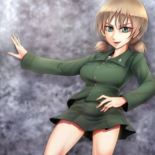 Illustration of Aki (girls und panzer), girls und panzer in the style of Ryuuichi (f dragon)