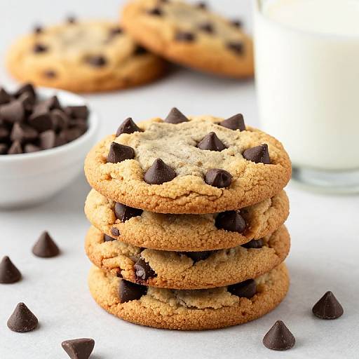 Stacked Vegan Chocolate Chip Cookies