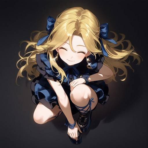 Blonde Girl in High Fashion Portrait