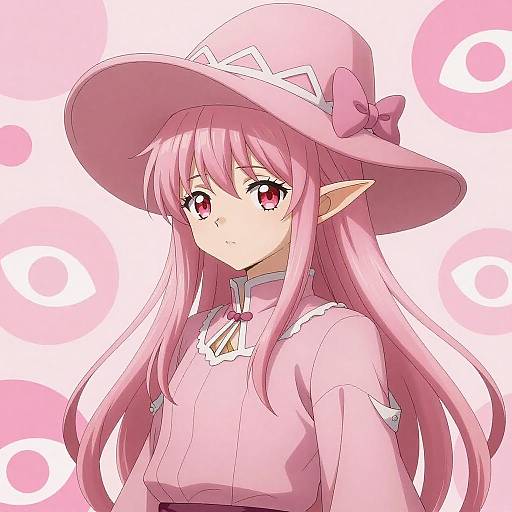 Fantasy Anime Girl with Pink Hair