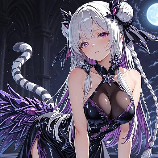 Illustration of Haku (p&d), puzzle & dragons in the style of Baretto (karasi07)