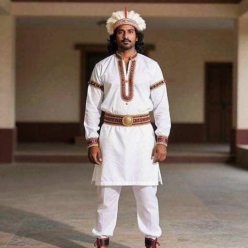 Man in Traditional Indian Costume