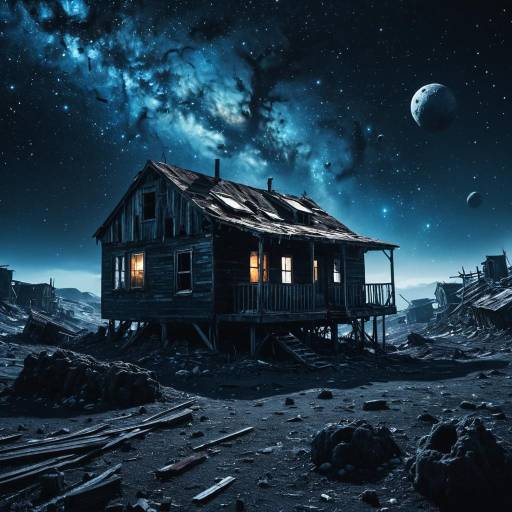 Floating Ghost Town in Space Floating Ghost Town in Space