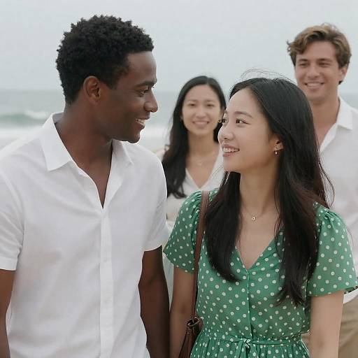 Sunlit Group Portrait by the Ocean