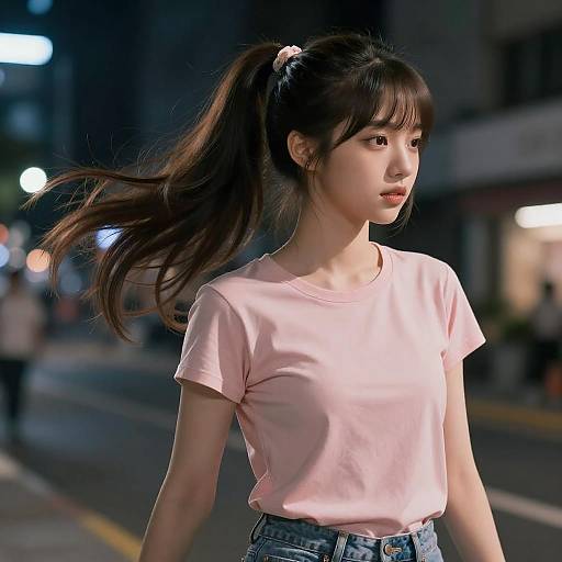 Cinematic K-pop Idol Night Portrait