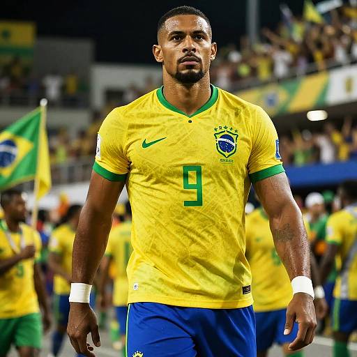 Vibrant Brazil Football Carnival Portrait