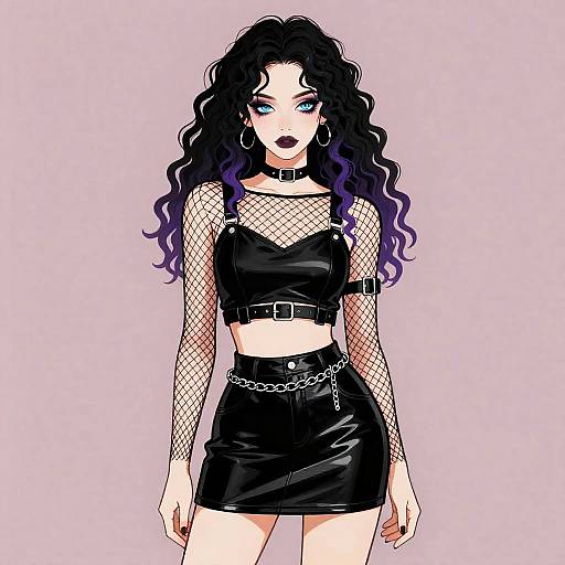 Gothic Punk Anime Girl