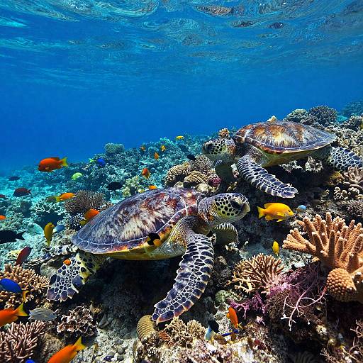 Vivid Caribbean Coral Reef Scene