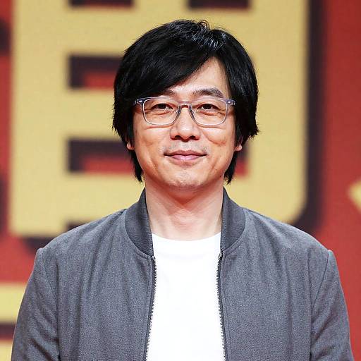 Neutral Expression Portrait of Asian Man