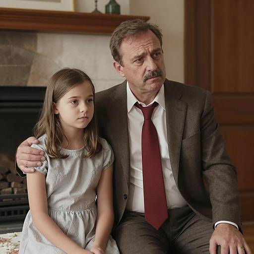 Middle-Aged Man and Young Girl Together