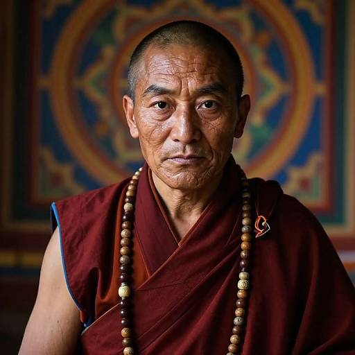 Ultrarealistic Tibetan Monk Portrait