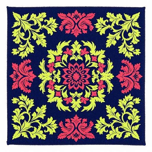 Fluorescent Damask Ornament Fusion