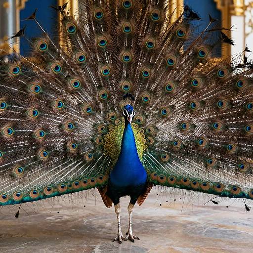 Majestic Peacock in Royal Palace
