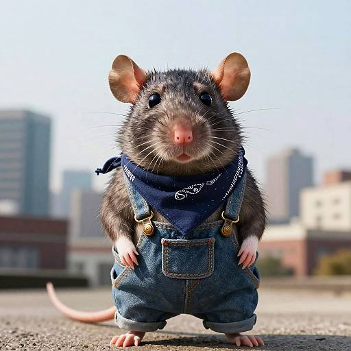 Mischievous Young Rat Caricature