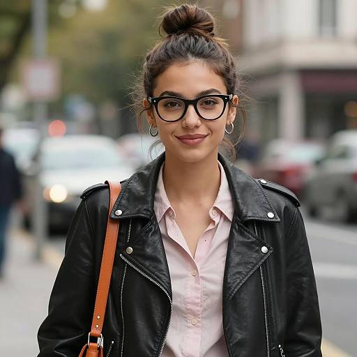 Chic Preppy Portrait in Urban Setting