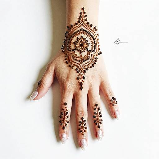 Elegant Henna Design on Light Skin