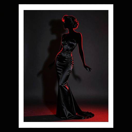 Sophisticated Jazz Singer Shadow Art