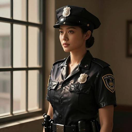 Cinematic Portrait of a Police Woman