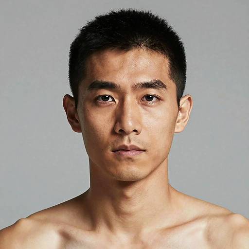 Photorealistic Portrait of Serious Man