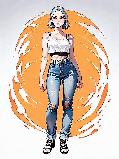 Stylish Woman in Casual Outfit