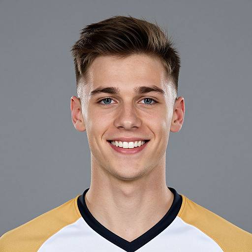 Smiling Young Man Volleyball Portrait