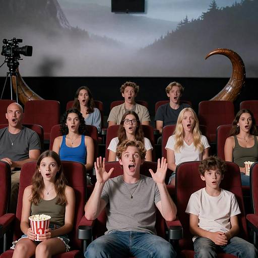 Dramatic Movie Scene with Diverse Group