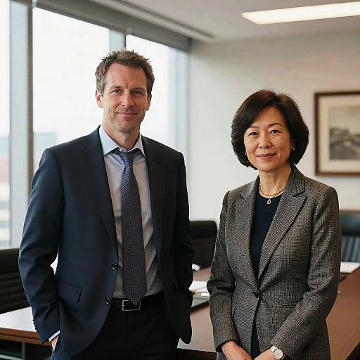 Elegant Business Portrait of Jim & Angela