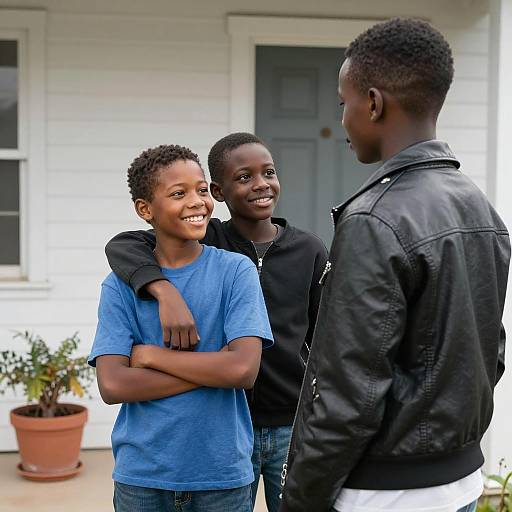 Joyful Friendship in Front of White House