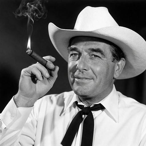 Vintage Cowboy Portrait with Cigar