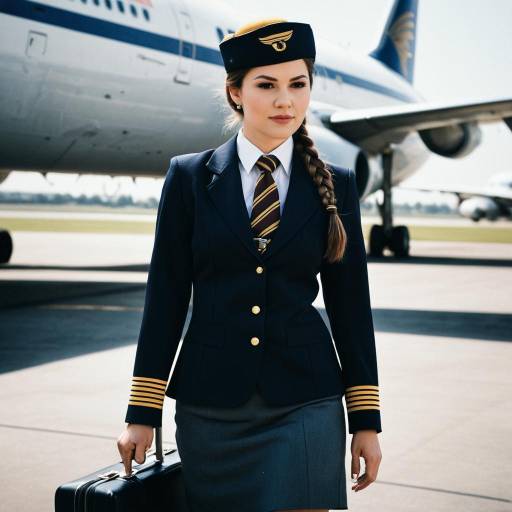 Realistic Flight Attendant in Uniform