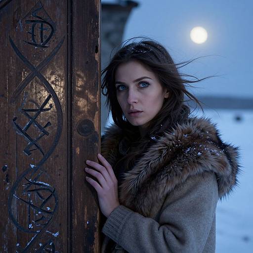 Moonlit Portrait of Enigmatic Woman