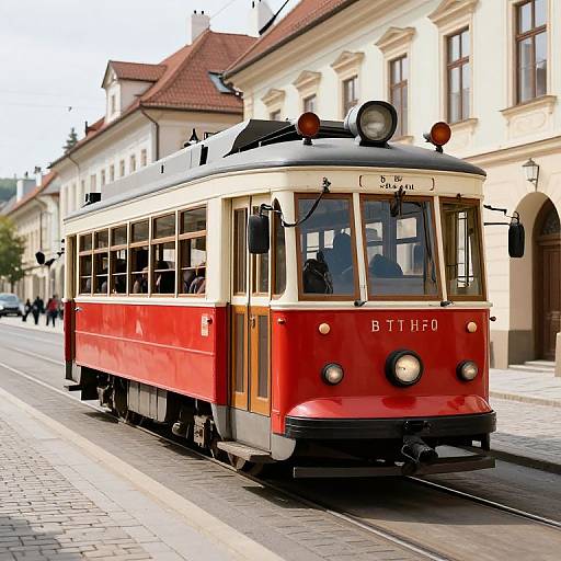 Traditional Czech Tram Stock Image