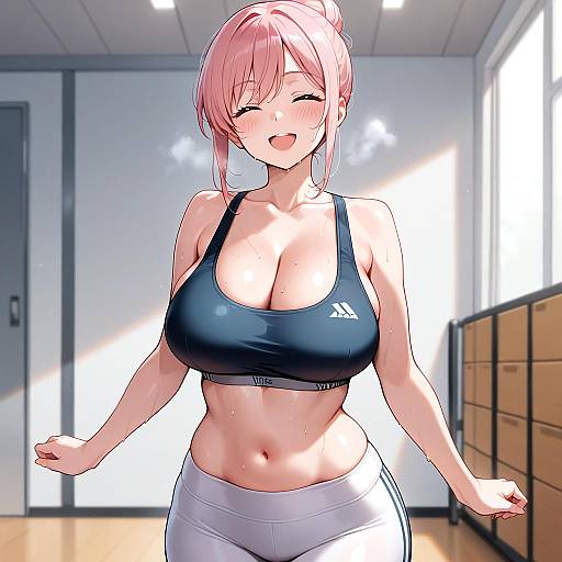 Energetic Indoor Yoga Pose