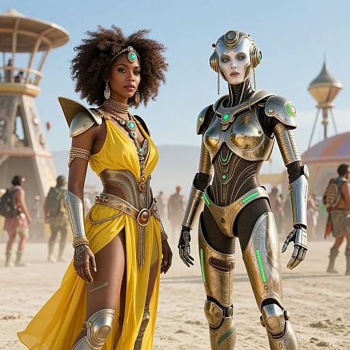 Futuristic Androids at Burning Man