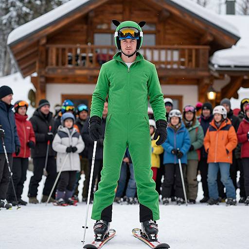 Ski Lodge Party Costume Scene