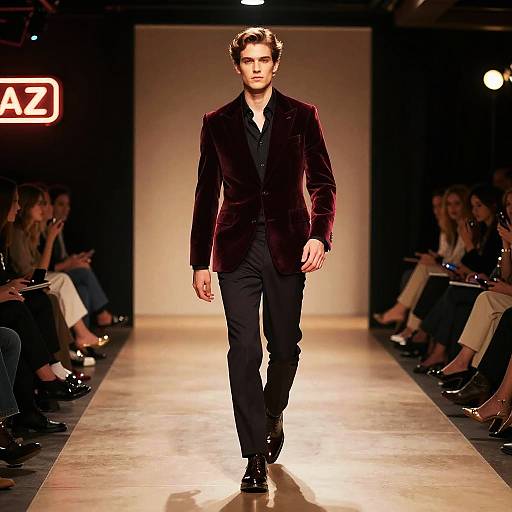 Charismatic Musician on Couture Runway