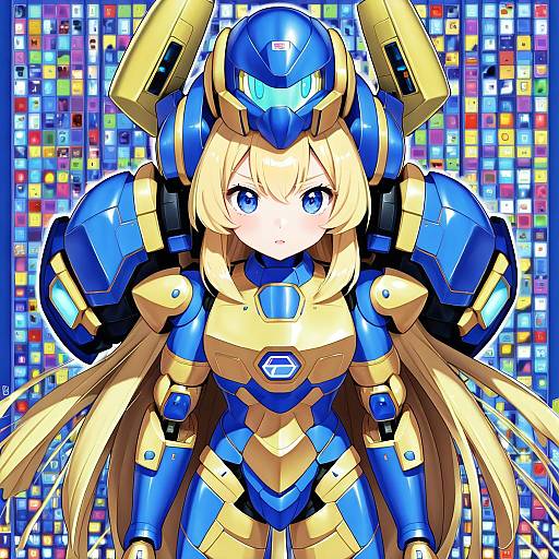 Illustration of Alia (mega man), mega man (series) in the style of Tsubasa tsubasa