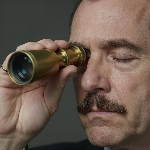 Concentration through a Spyglass Portrait