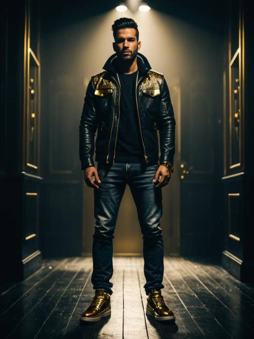 Stylish Jeans Outfit Fashion Portrait