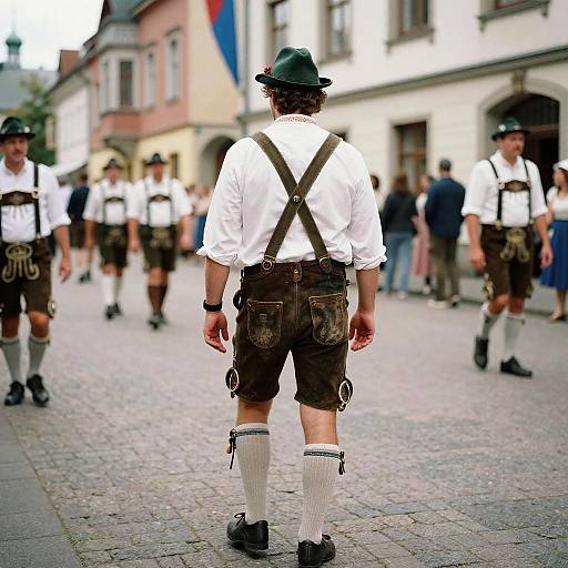 Man in Traditional Bavarian Oktoberfest Attire