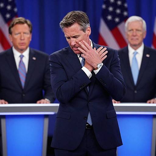 Hyper-Realistic Presidential Debate Scene