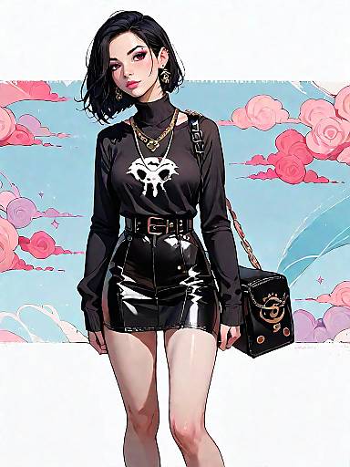 Chic Casual Woman in Stylish Attire