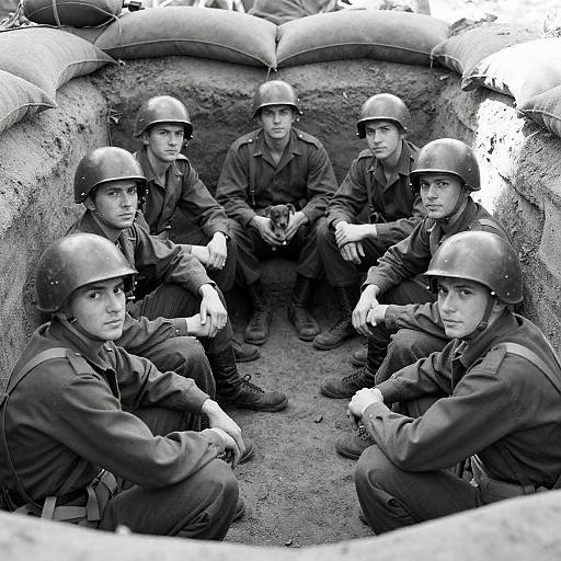 Candid Moment: Soldiers and a Dog