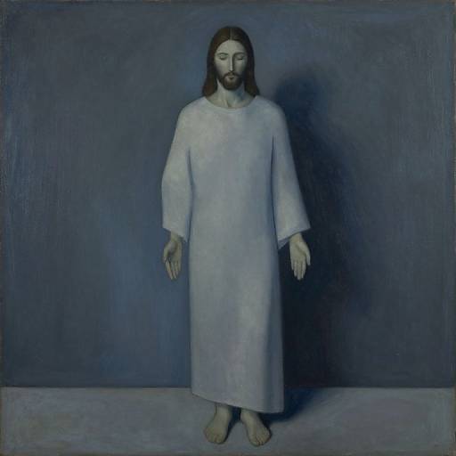 Minimalist Portrait of Jesus Christ