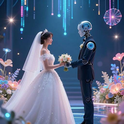 Cybernetic Wedding in Digital Realm