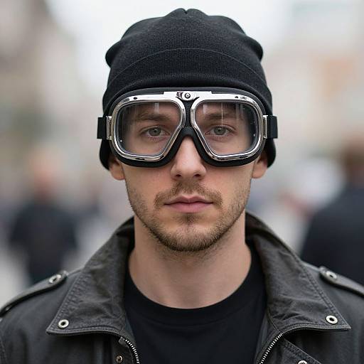 Realistic Casual Man with Goggles