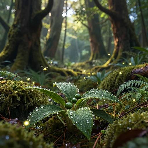 Lush Enchanted Forest Close-Up