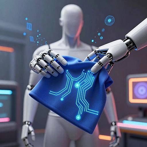 Cybernetic Hand Removing Clothes